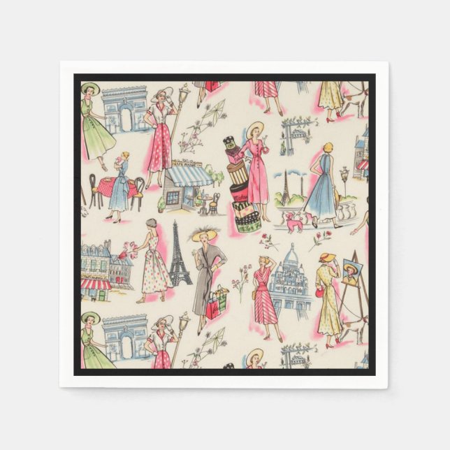 A Day in Paris Paper Napkins (Front)