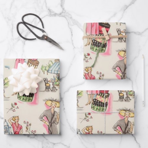 A Day in Paris Wrapping Paper Sheets