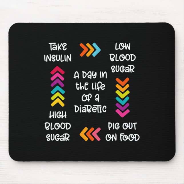 A Day In The Life Of A Diabetic  Mouse Pad (Front)