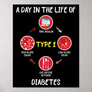 A Day In The Life Of Type 1 Diabetes Awareness Dia Poster