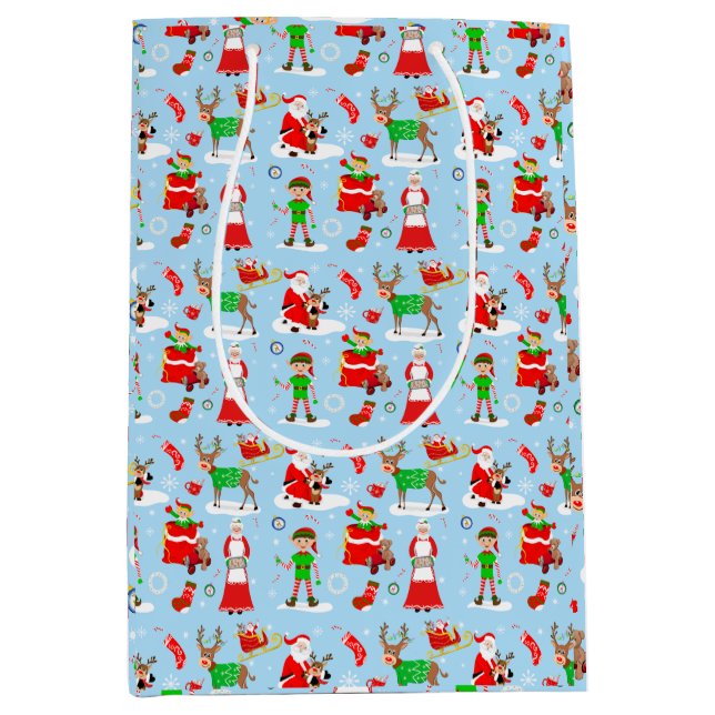 A Day In the North Pole During Christmas Medium Gift Bag (Front)