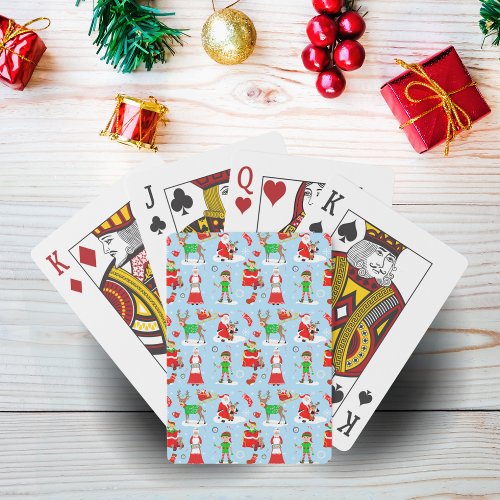 A Day In the North Pole During Christmas Poker Cards