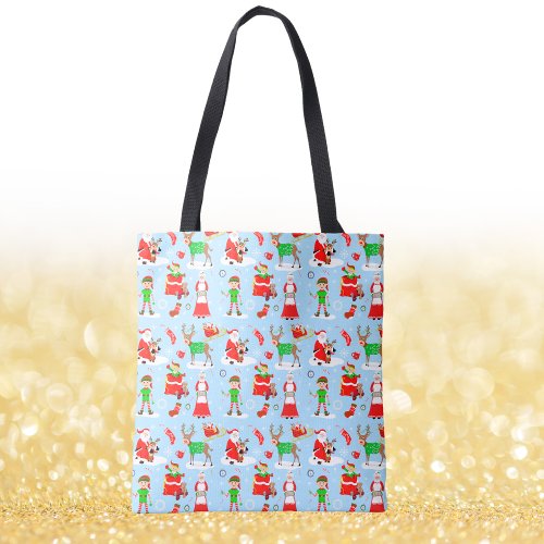 A Day In the North Pole During Christmas Tote Bag