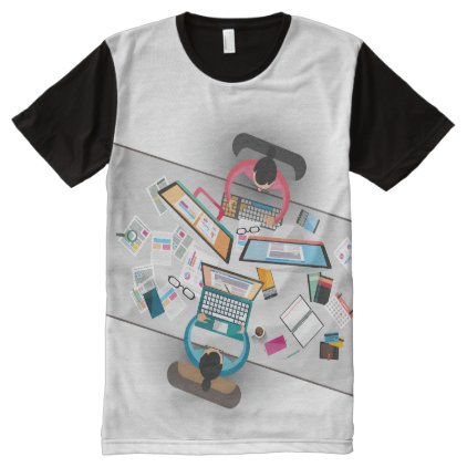 A Day In The Office | Funny All-Over-Print T-Shirt