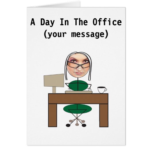 A Day In The Office (woman) Cards (Front)