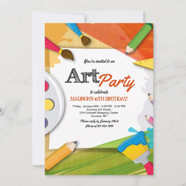 A Day of Art Invitation (Front)