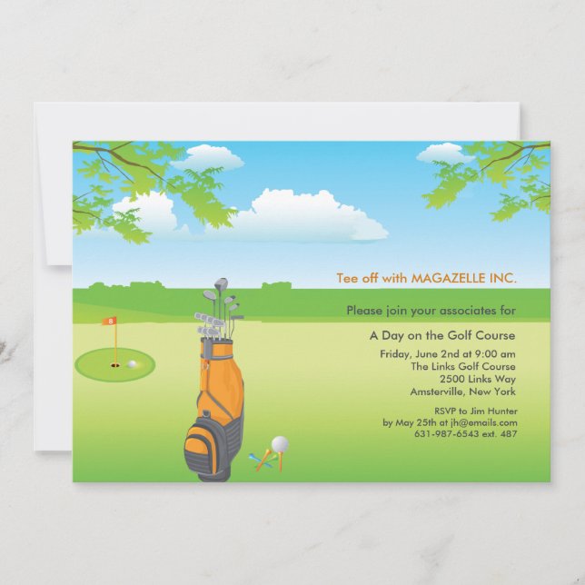 A Day of Golf Invitation (Front)