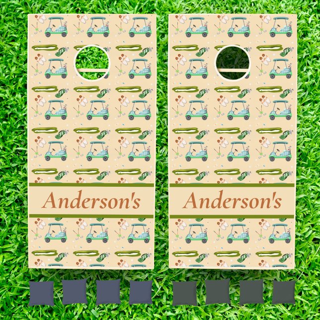 A Day Of Golfing Pattern Cornhole Set (Creator Uploaded)
