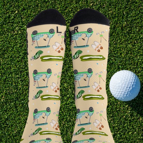 A Day Of Golfing Pattern Socks