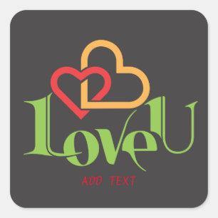 A day of love and all who love square sticker