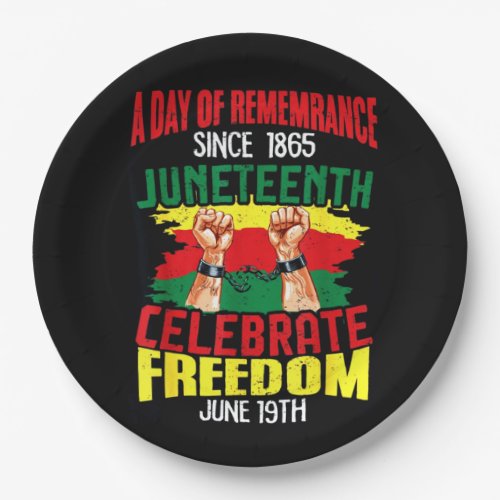 A Day Of Remembrance Juneteenth Paper Plates