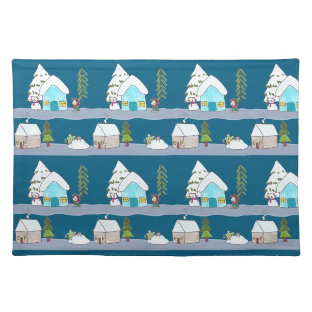 A day of winter cloth placemat (Front)