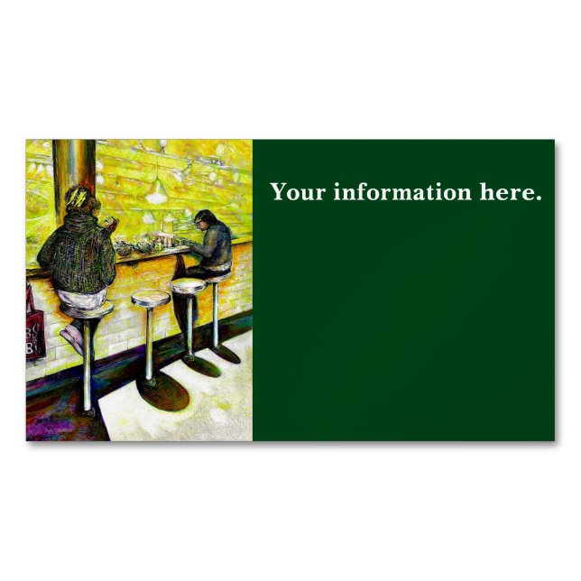 A Day Off from Crazy Business Card Magnet (Front)