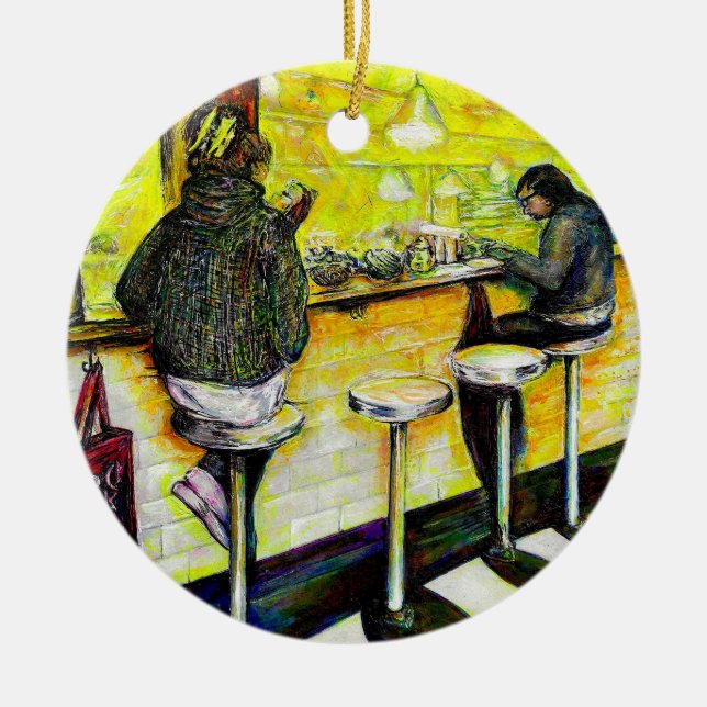 A Day Off from Crazy Ceramic Ornament (Front)