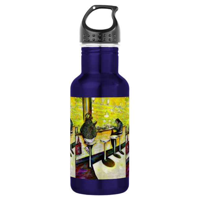 A Day Off from Crazy Stainless Steel Water Bottle (Front)