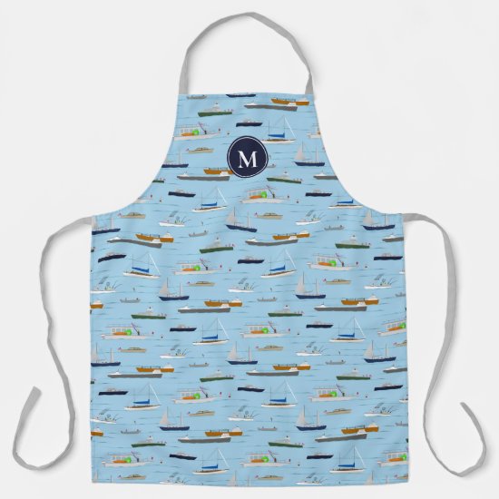 A Day On the River coastal boating nautical Apron