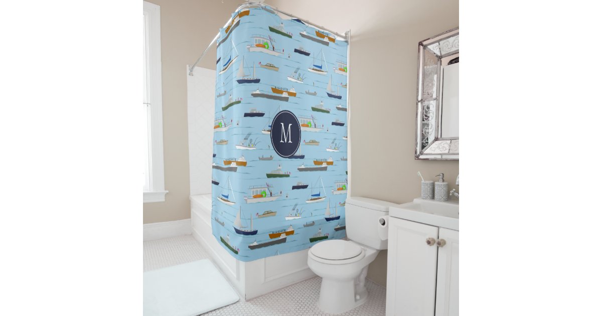 A Day On The River Coastal Lake Boating Shower Curtain Zazzle Com A Day On The River Coastal Lake, Are Shower Curtains All The Same Size Along Coastline