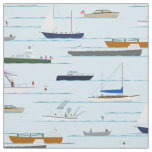 A Day On the River coastal nautical river boating Fabric
