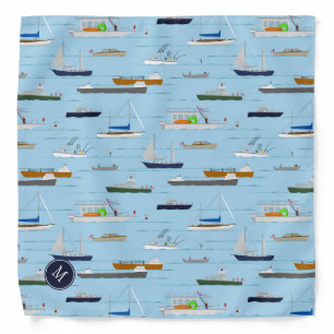 A Day On the River fishing ships sailing boating Bandana