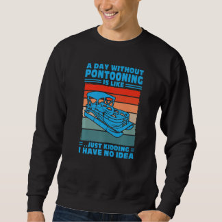 A day Pontooning is like Pontoon Boat Captain 1 Sweatshirt