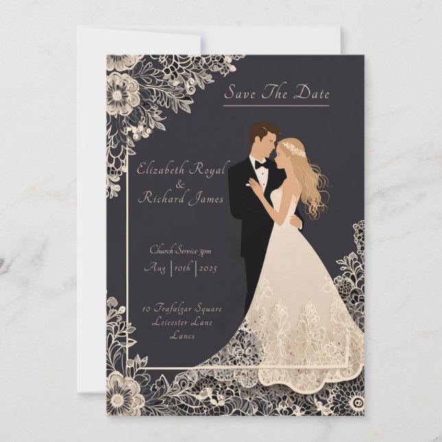 A Day to Remember Wedding Dress Invitation (Front)