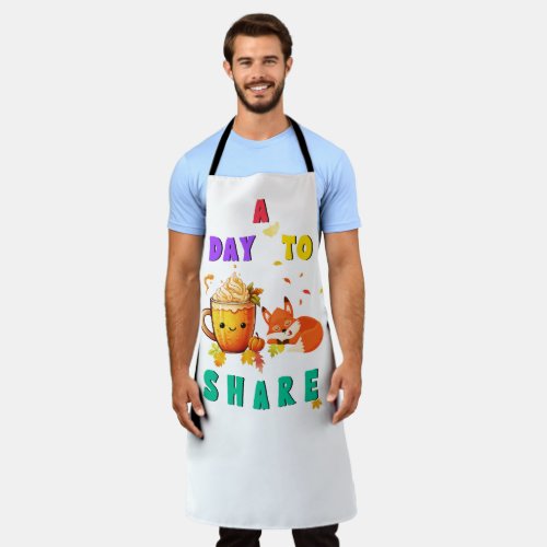 A Day To Share Ginkgo Oak Botany Fox Thanksgiving Apron