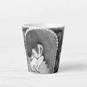 "A Day with Her Demons" Latte Mug