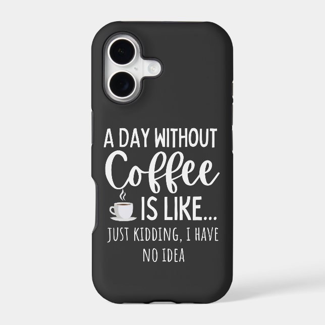 A Day Without Coffee Funny Coffee Lover Gift Iphone Case (Back)