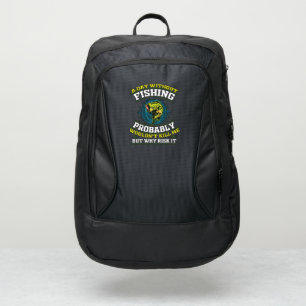 A day without fishing funny fishing quote port authority® backpack