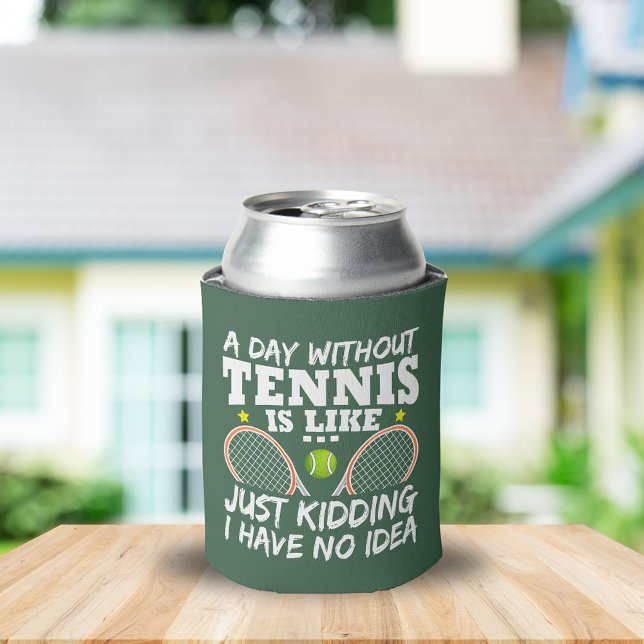 A Day Without Tennis Funny Quote Personalized Can Cooler (Creator Uploaded)