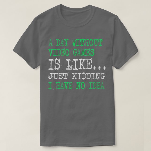 A Day Without Video Games Funny Video Gamer Men Wo T-Shirt (Design Front)