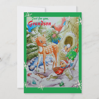 A Dear Grandsons Christmas Card