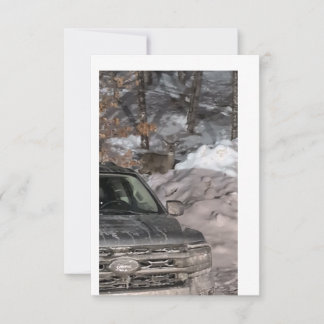 A dear in the headlights invitation