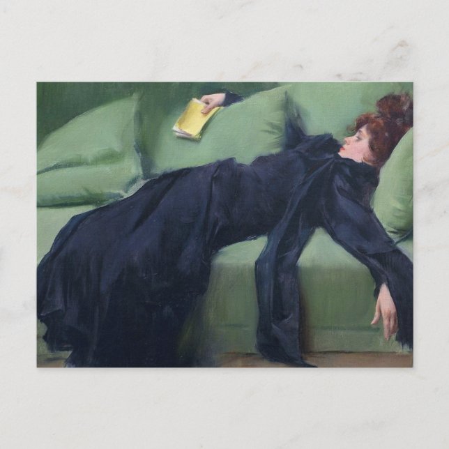 A Decadent Girl - Ramon Casas Postcard (Front)
