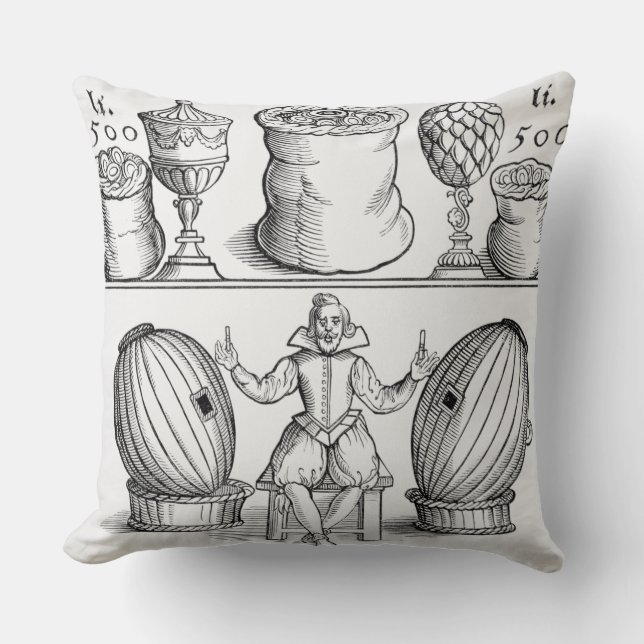 A Declaration Fixing the Date of the Next Drawing Throw Pillow (Front)