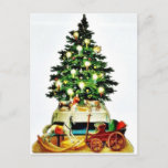 A Decorated Christmas Tree Holiday Postcard at Zazzle
