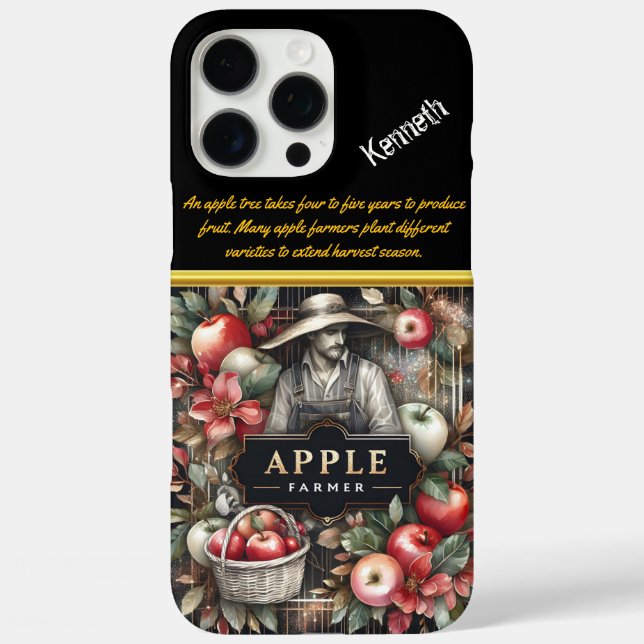 A Dedicated Apple Farmer Tending to Autumn Harvest Case-Mate iPhone Case (Back)