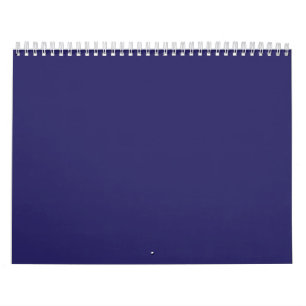 A deep blue backdrop accented by a white border, o calendar