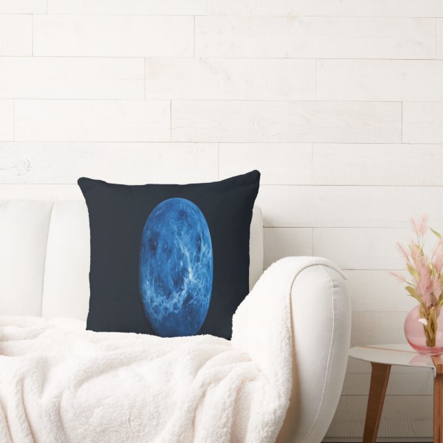 A Deep Blue Planet Throw Pillow (Couch)
