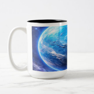 A Deep Blue Planet Two-Tone Coffee Mug