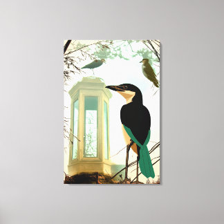 A deep breath before the cold sets in. canvas print