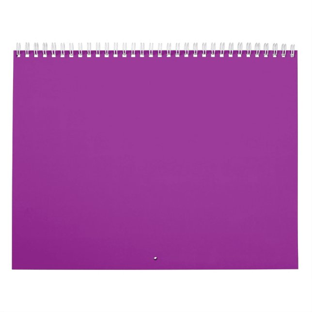 A deep purple background accented by a bright whit calendar (Cover)