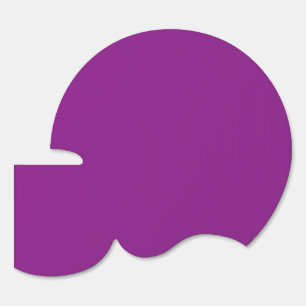 A deep purple background accented by a bright whit sign