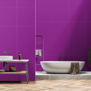 A deep purple background accented by a bright whit wallpaper 