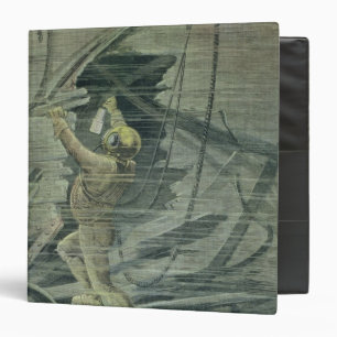 A Deep Sea Diver Looking at the Wrecks Binder