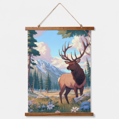 A deer amidst nature hanging tapestry