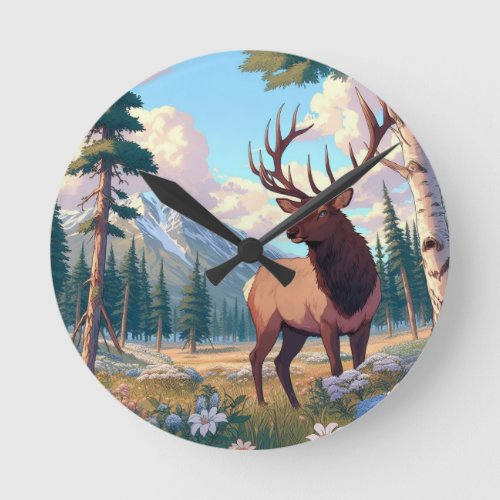 A deer amidst nature round clock