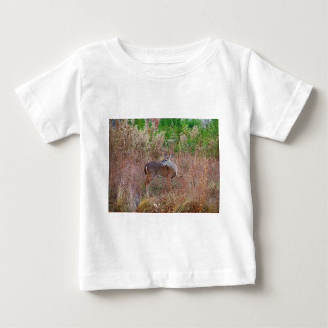 A Deer in the Tall Grass Baby T-Shirt (Front)