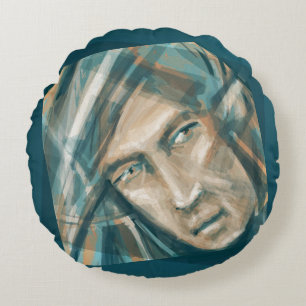 A Defiant Green Elf Round Pillow