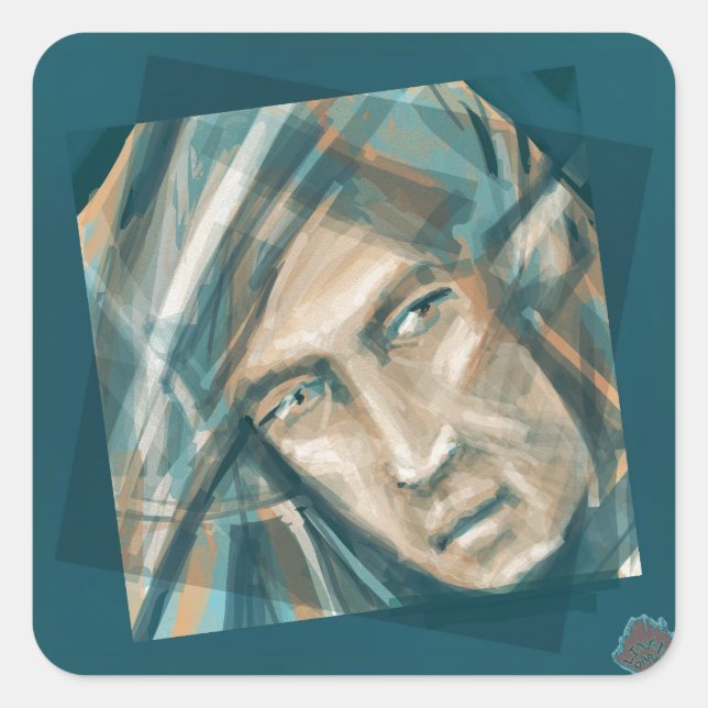 A Defiant Green Elf Square Sticker (Front)